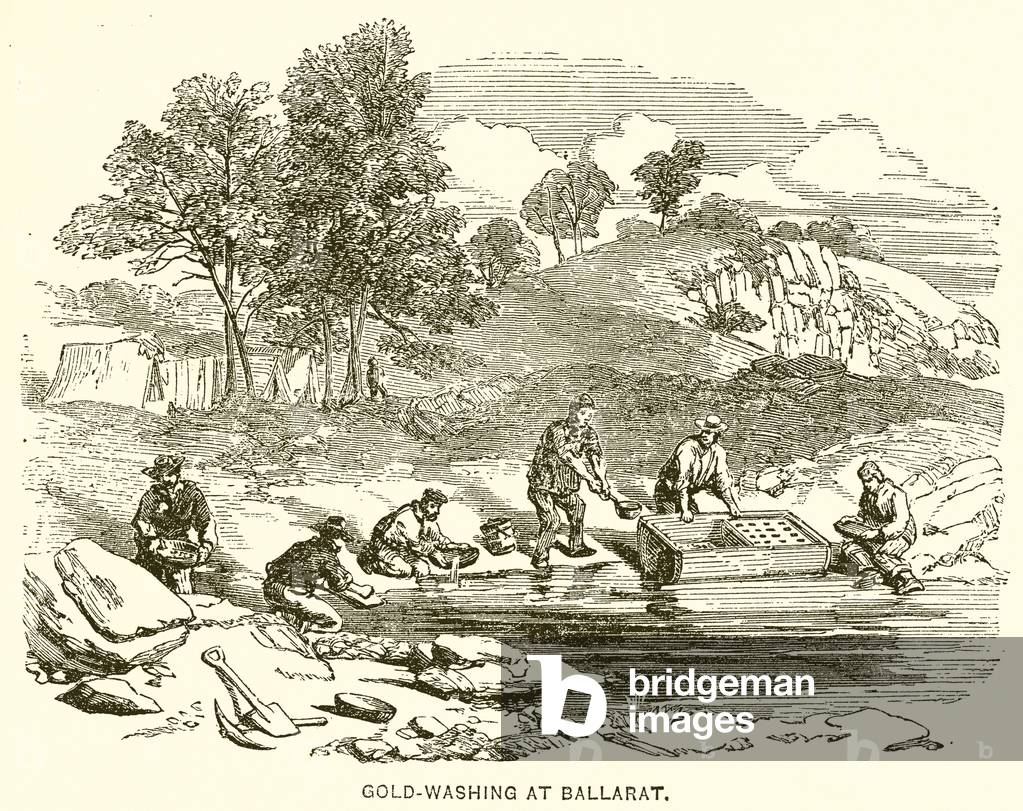 Gold-Washing at Ballarat (engraving)
