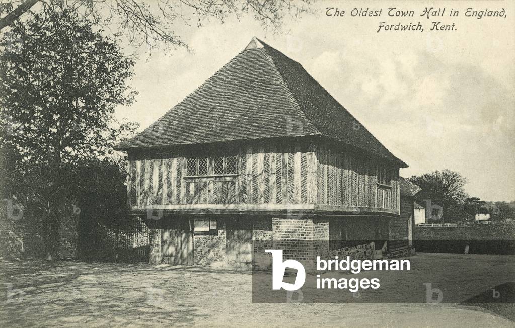 Old Town Hall, Fordwich, Kent (b/w photo)
