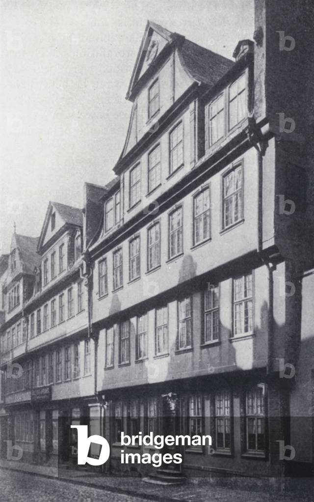 Goethe's Home, Frankfort (b/w photo)