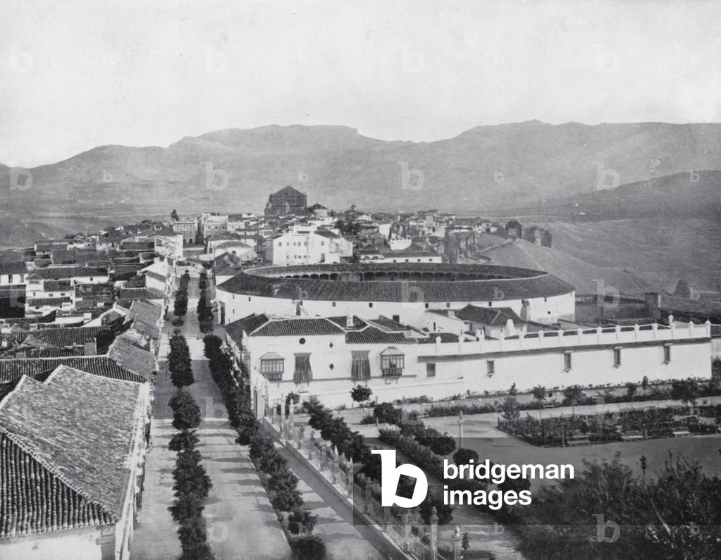 General view of Ronda from the North (b/w photo)