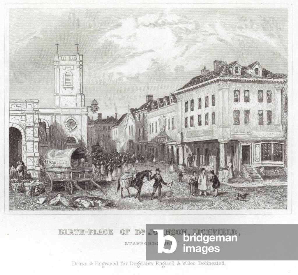 The birthplace of Dr Johnson (engraving)