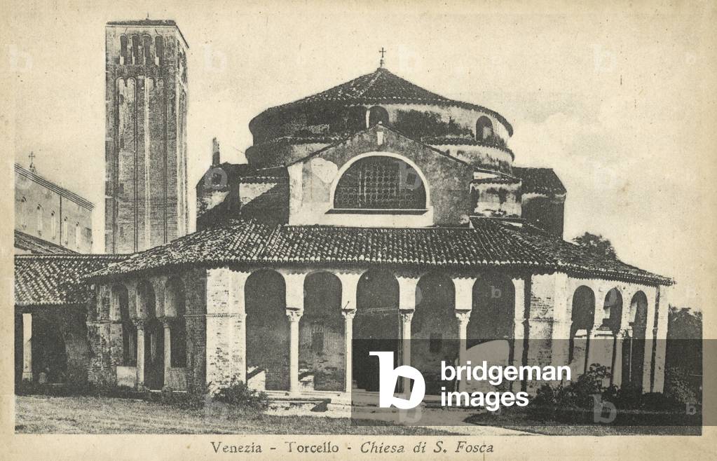 Venice, Torcello, Chiesa Di S Fosca (b/w photo)