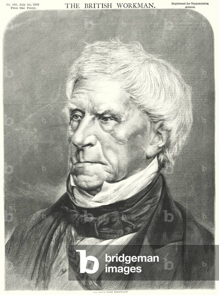 The late Lord Brougham (engraving)