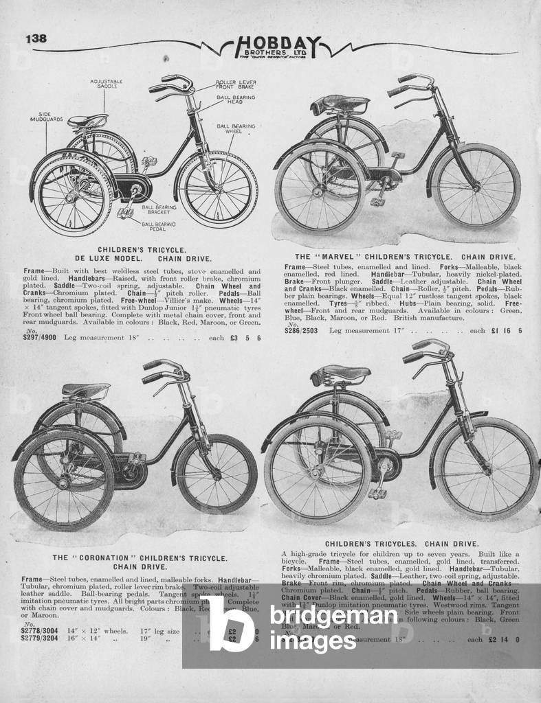 Page from Hobdays General Merchandise Catalogue 1936/1937 (litho)