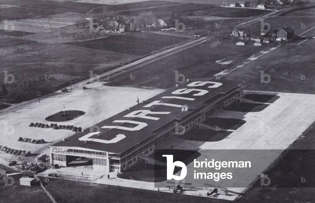 Chicago: Curtiss Airport from the Air (b/w photo)