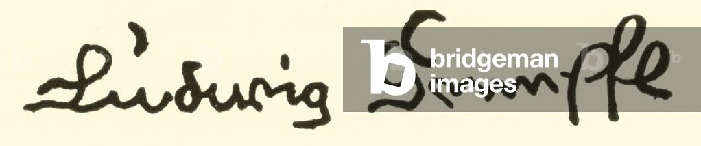 Ludwig Senfl (Senffl, Senfel), 1486-1543, signature (engraving)