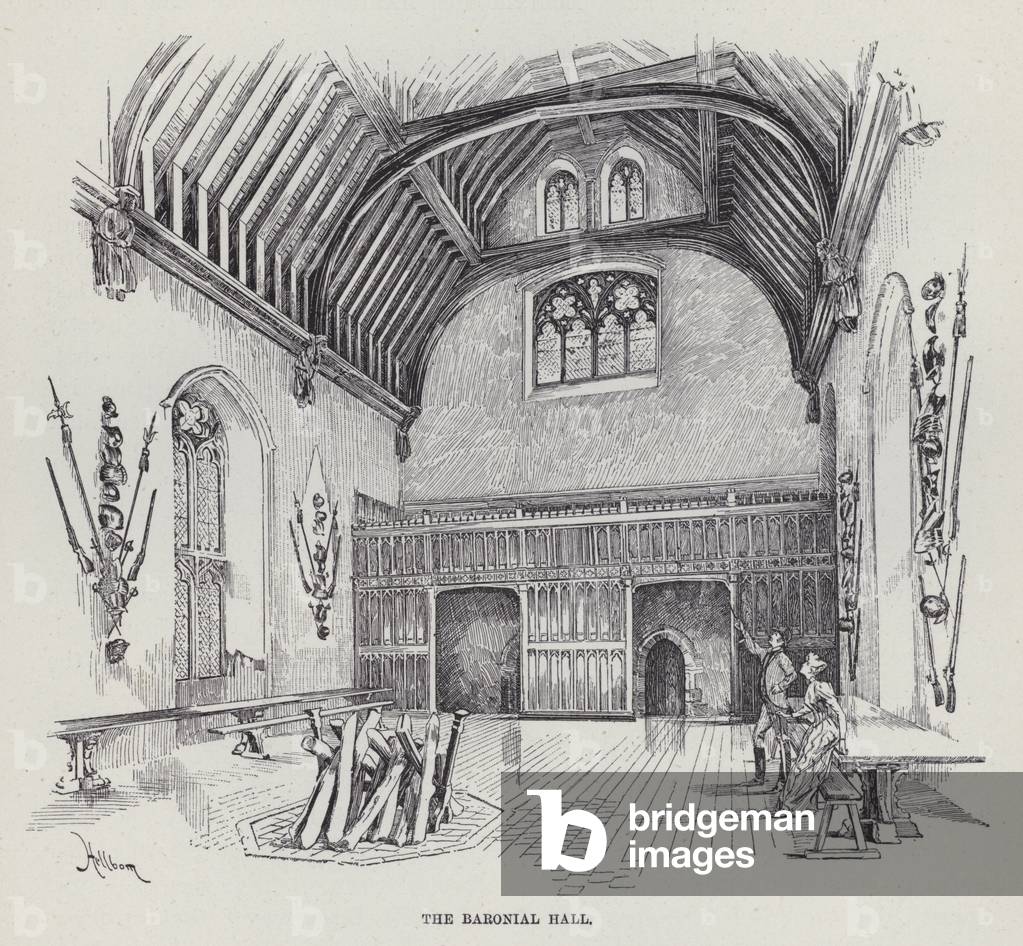Penshurst Place, The Baronial Hall (litho)