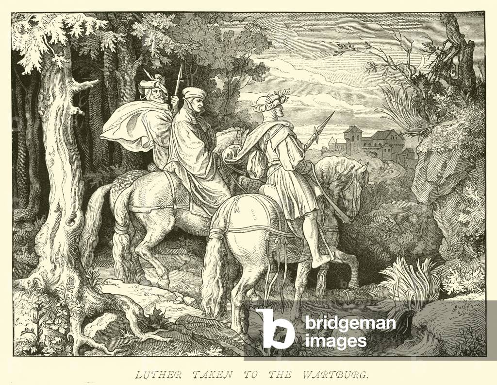 Luther taken to the Wartburg (engraving)