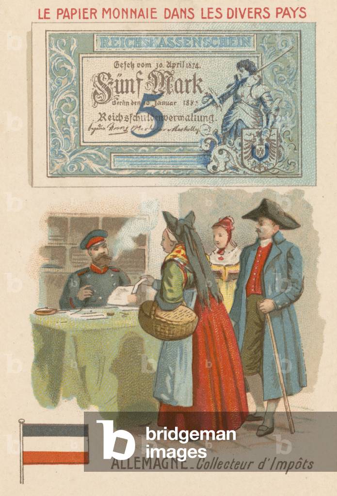 Tax collector, Germany (chromolitho)