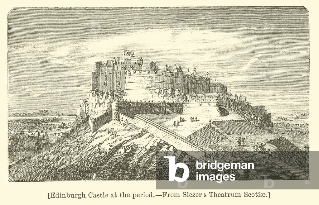Edinburgh Castle at the Period (engraving)