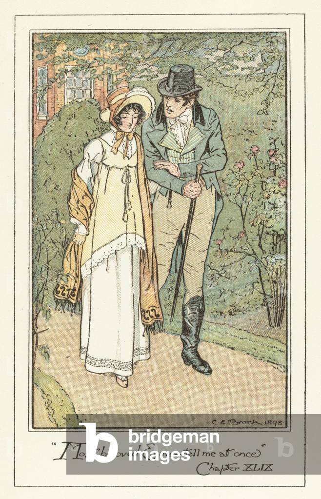 Illustration for Jane Austen's Emma (colour litho)