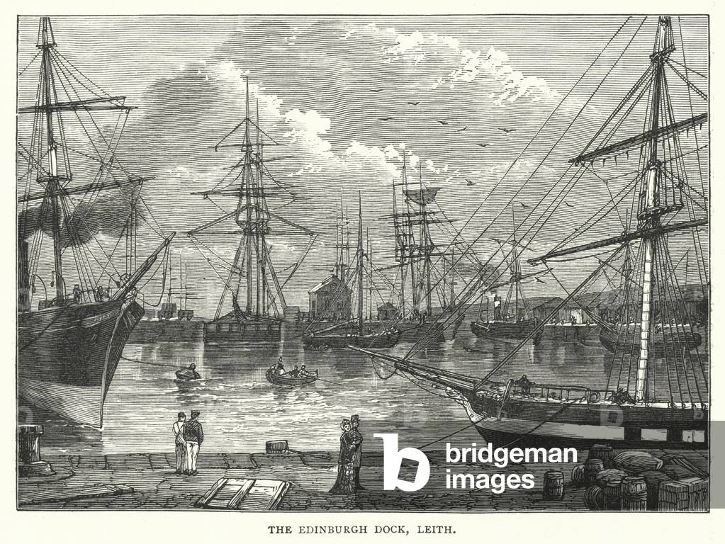 The Edinburgh Dock, Leith (engraving)