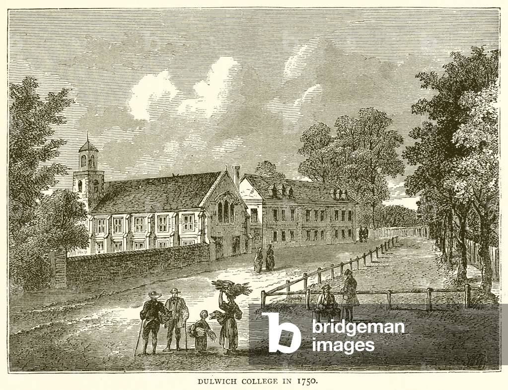 Dulwich College in 1750 (engraving)