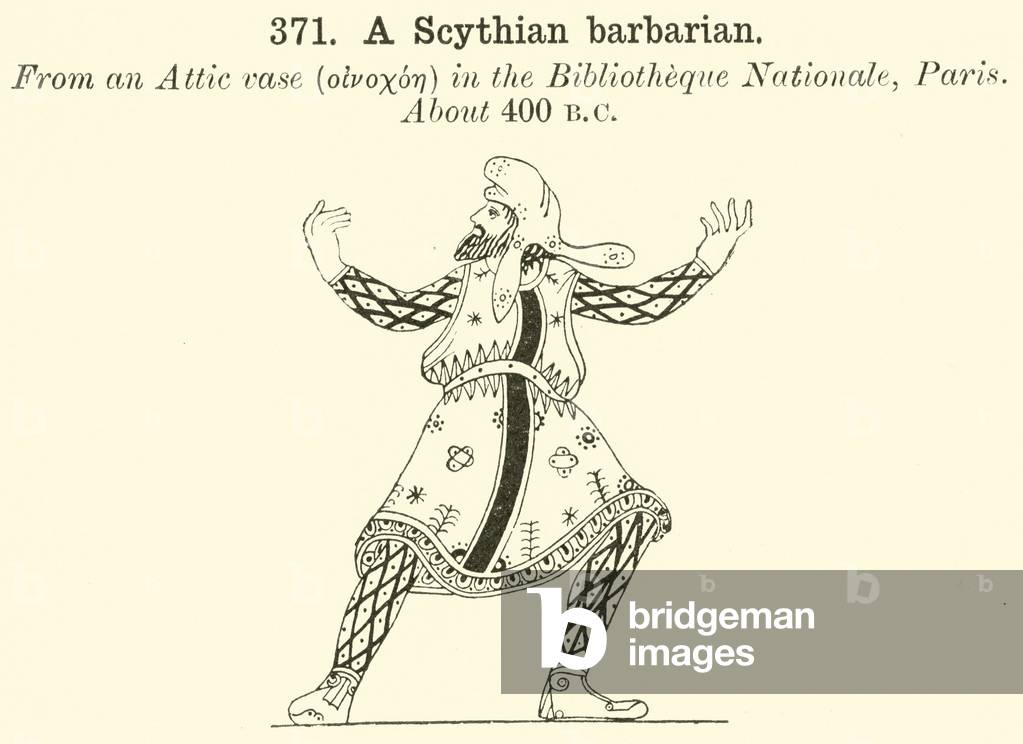 A Scythian barbarian (engraving)