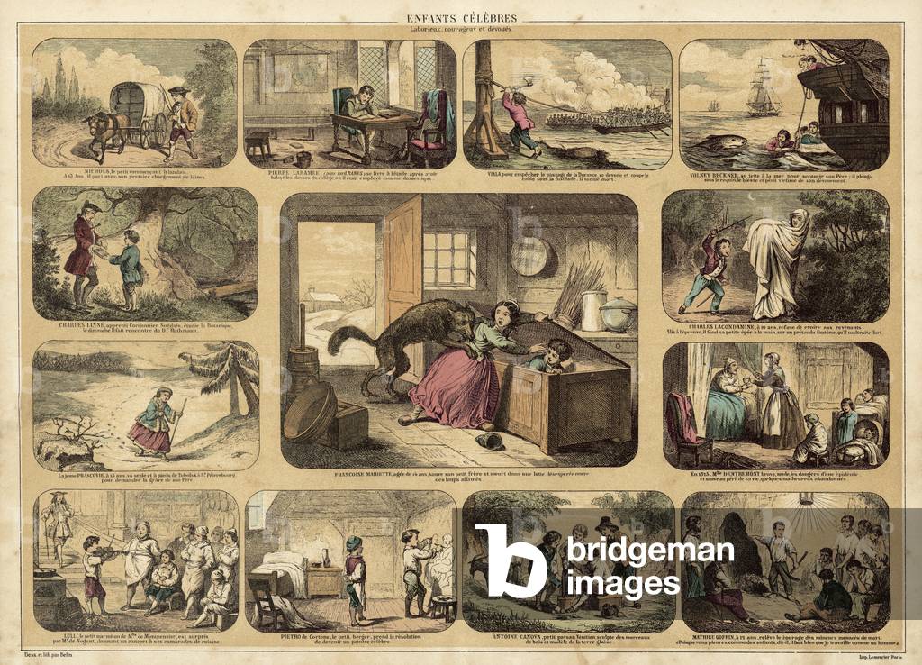 Famous children (colour litho)
