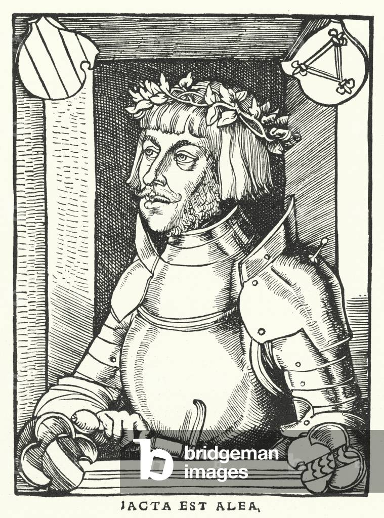 Ulrich von Hutten, German scholar, poet, satirist amd Protestant reformer (engraving)