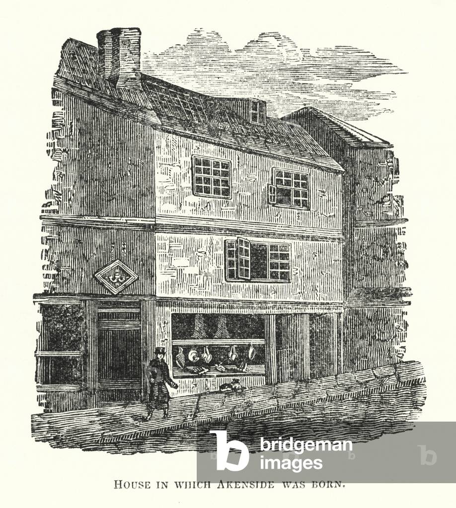 House in which Akenside was born (engraving)