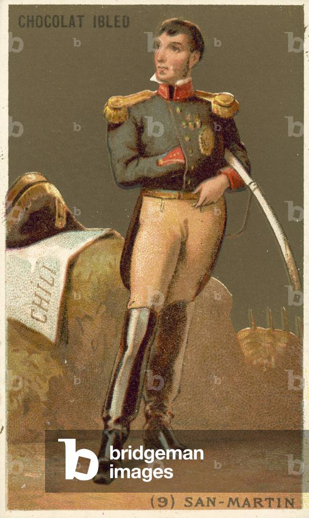 Jose de San Martin, Argentinian general (chromolitho)