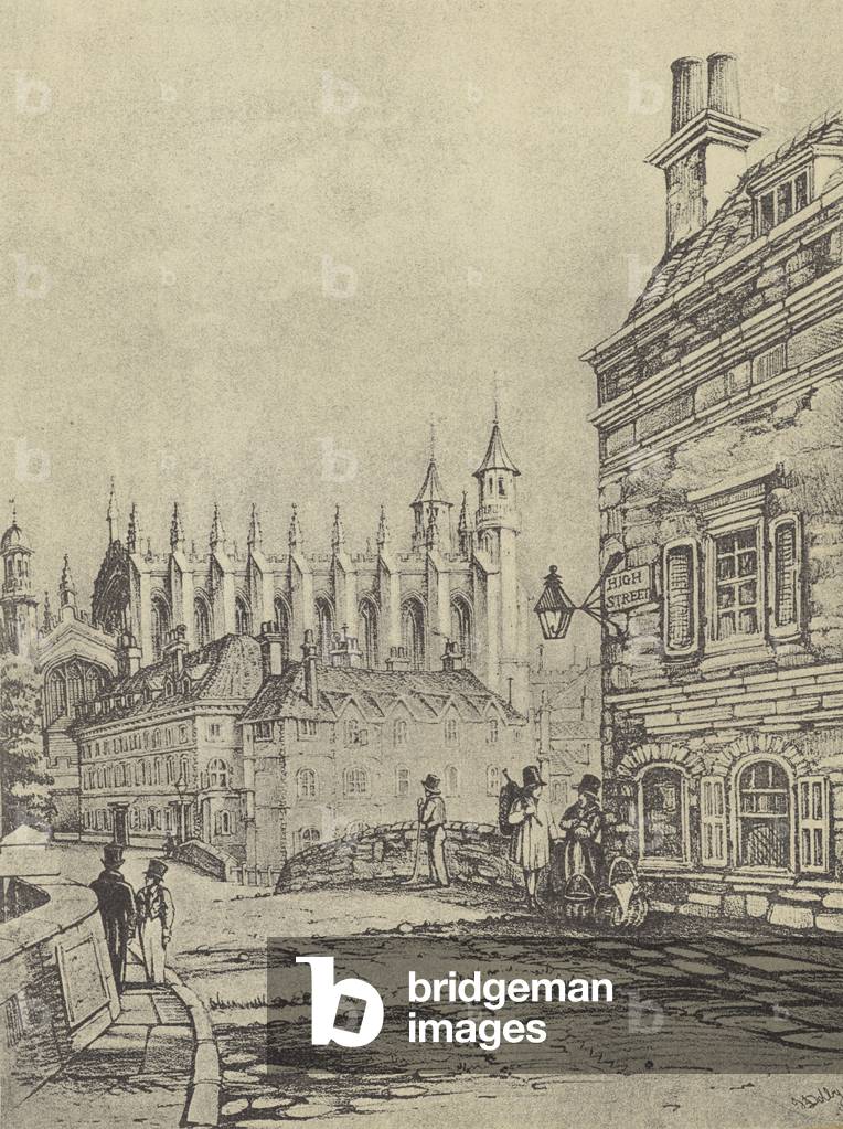 Old Barnes Pool Bridge, 1838 (gravure)