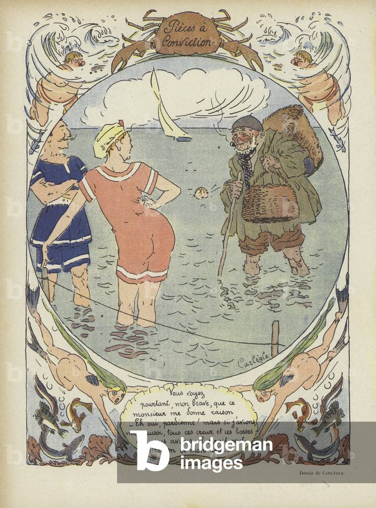 Illustration for Le Rire (colour litho)