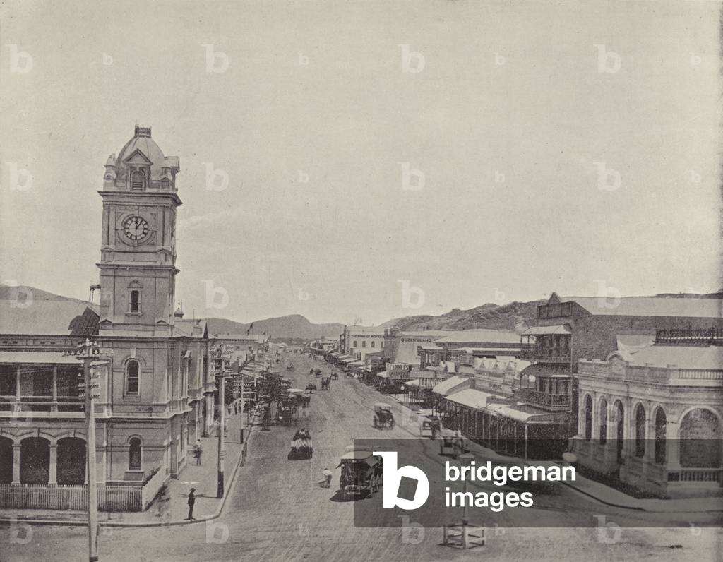 Flinders Street, Townsville, Queensland (b/w photo)