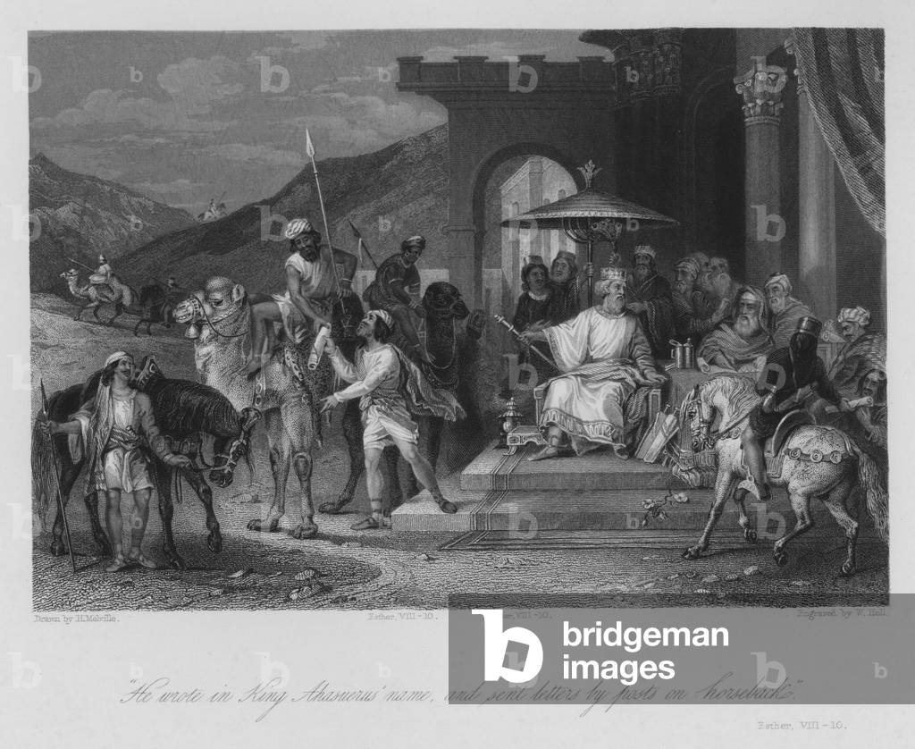 Mordecai's Honour, Esther VIII, 10 (engraving)