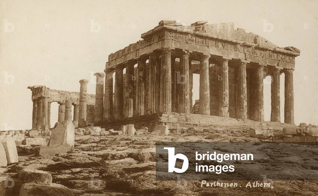 Parthenon, Athens, Greece (b/w photo)