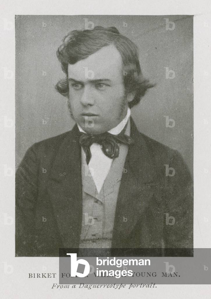 Myles Birket Foster, English artist, as a young man (b/w photo)