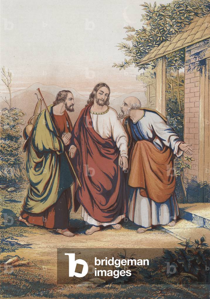 Christ, John, and Peter (chromolitho)