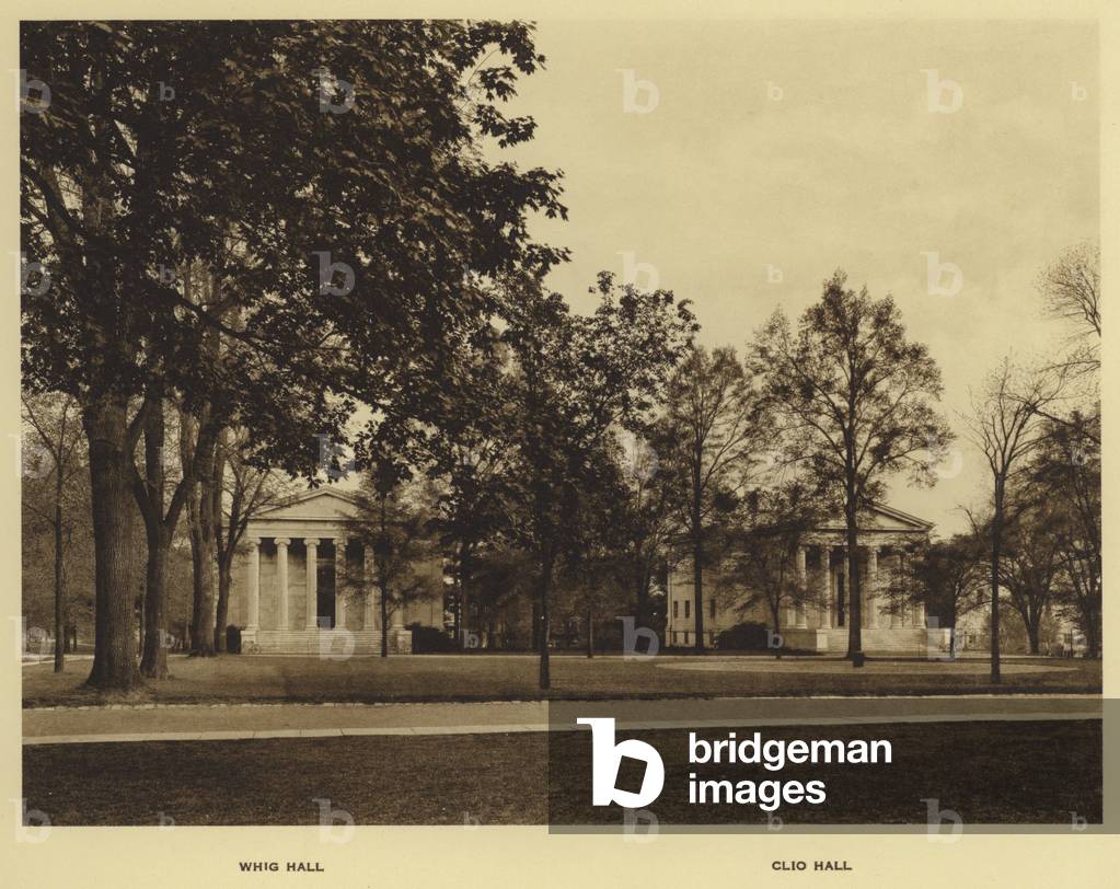 Princeton University: Whig Hall; Clio Hall (b/w photo)