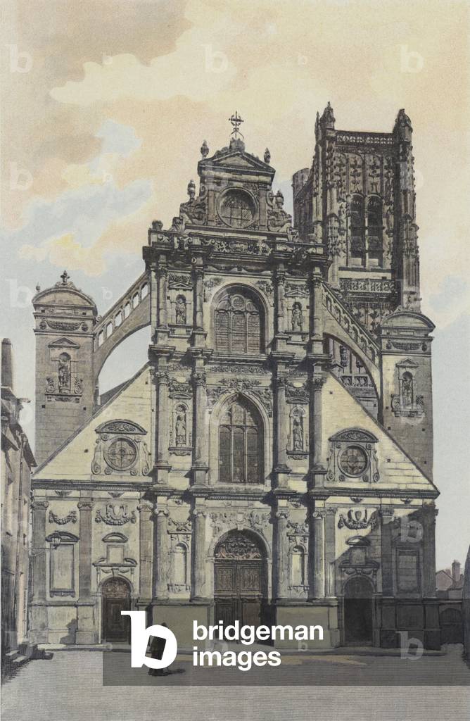 Auxerre, Eglise Saint-Pierre, Facade O (colour photo)