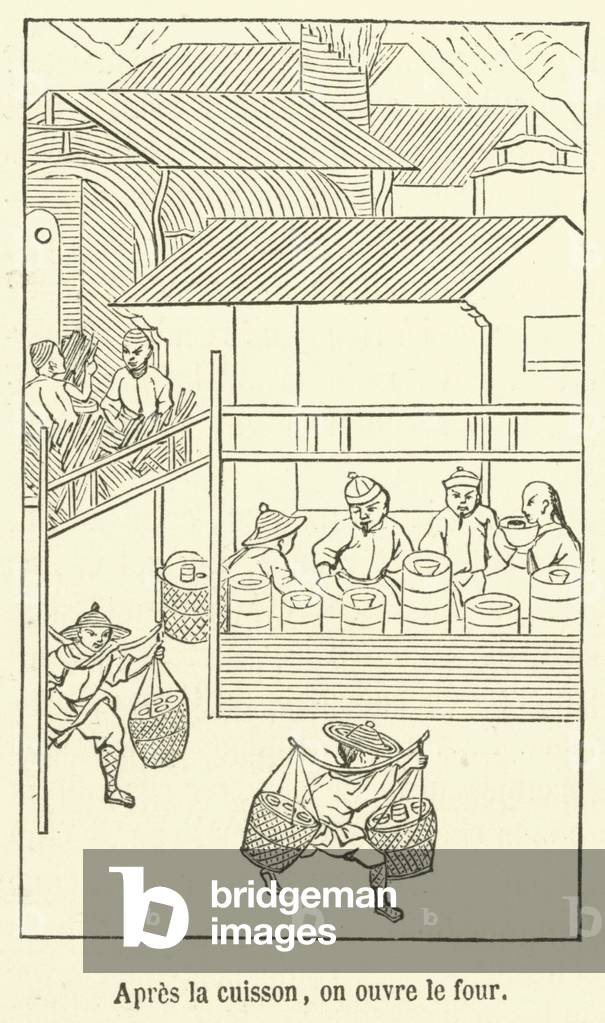 Apres la cuisson, on ouvre le four (engraving)