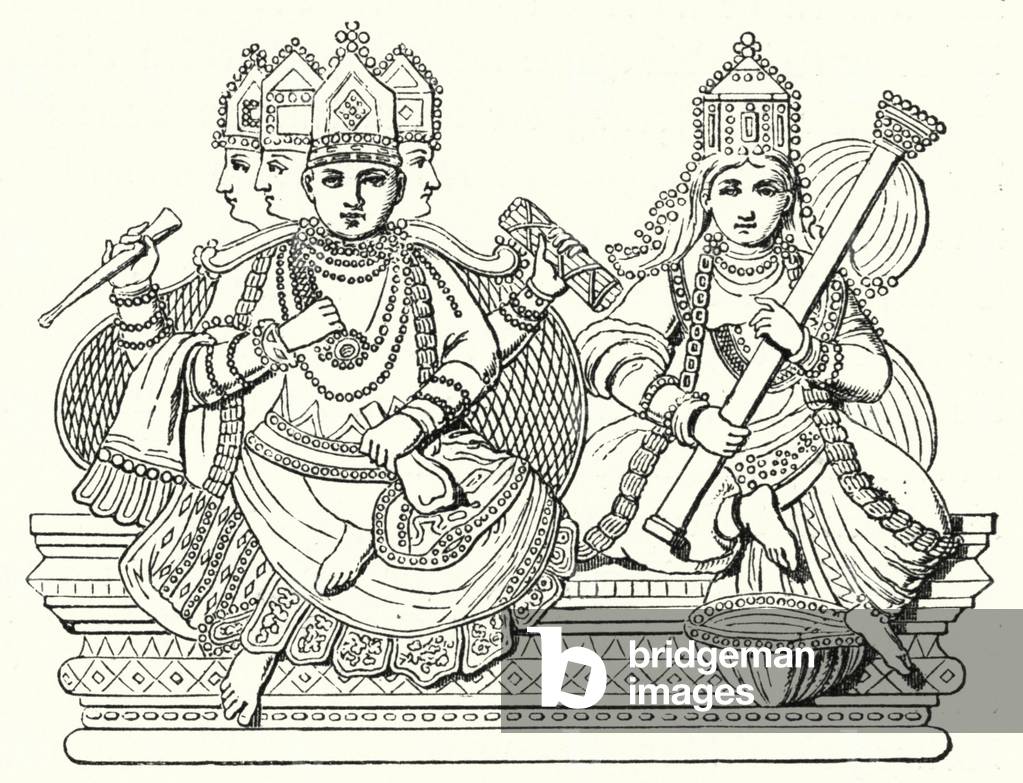 Brahma and Saraswati (engraving)