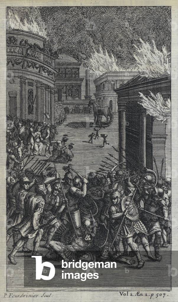 Illustration for John Dryden's translation of Virgil's Aeneid (engraving)