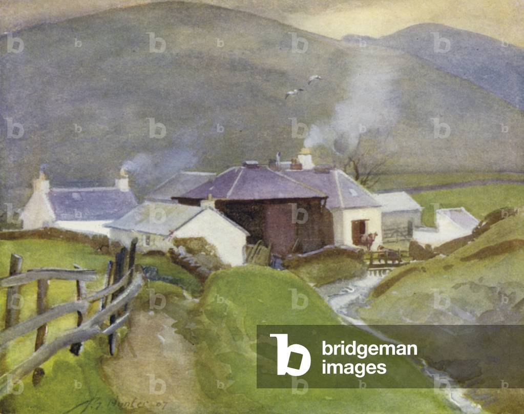 Little Clyde Farm, Source of the Clyde (colour litho)