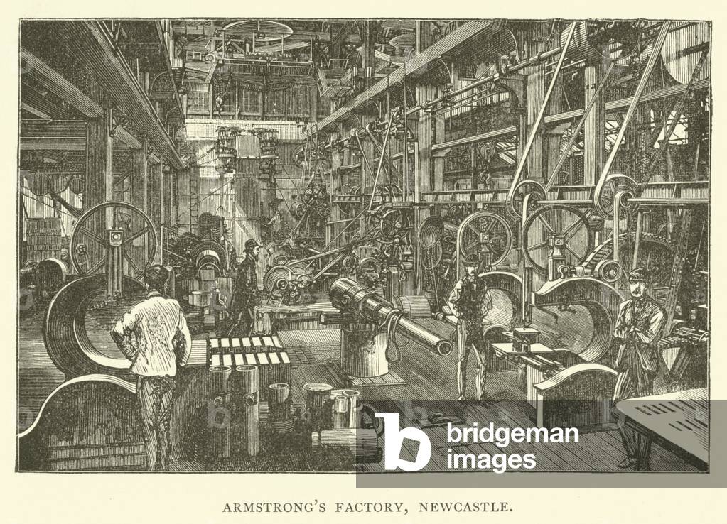 Armstrong's factory, Newcastle (engraving)