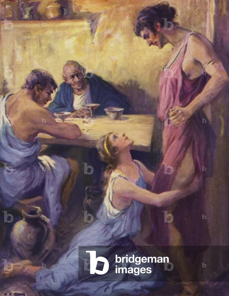 Illustration for The Last Days of Pompeii by Edward Bulwer Lytton, 1926 (litho)