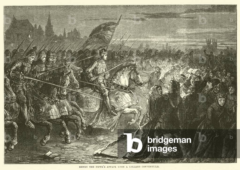 Henry the Fifth's Attack upon a Lollard Conventicle (engraving)