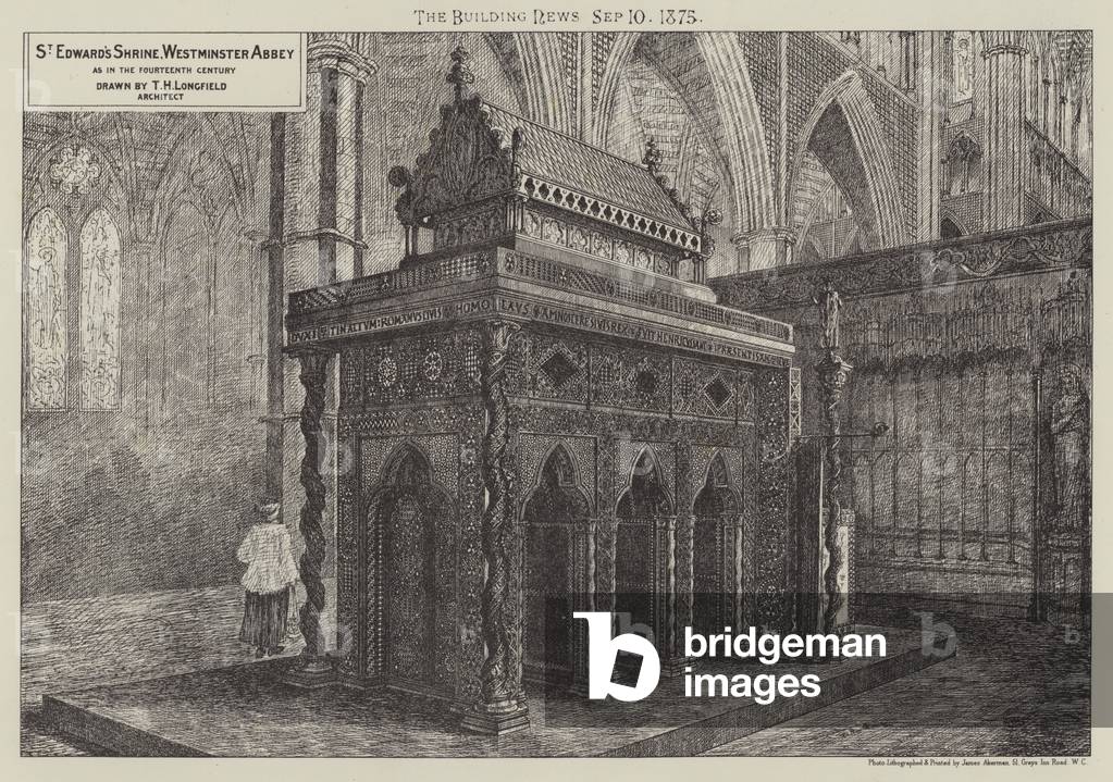 St Edward's Shrine, Westminster Abbey, as in the Fourteenth Century (engraving)