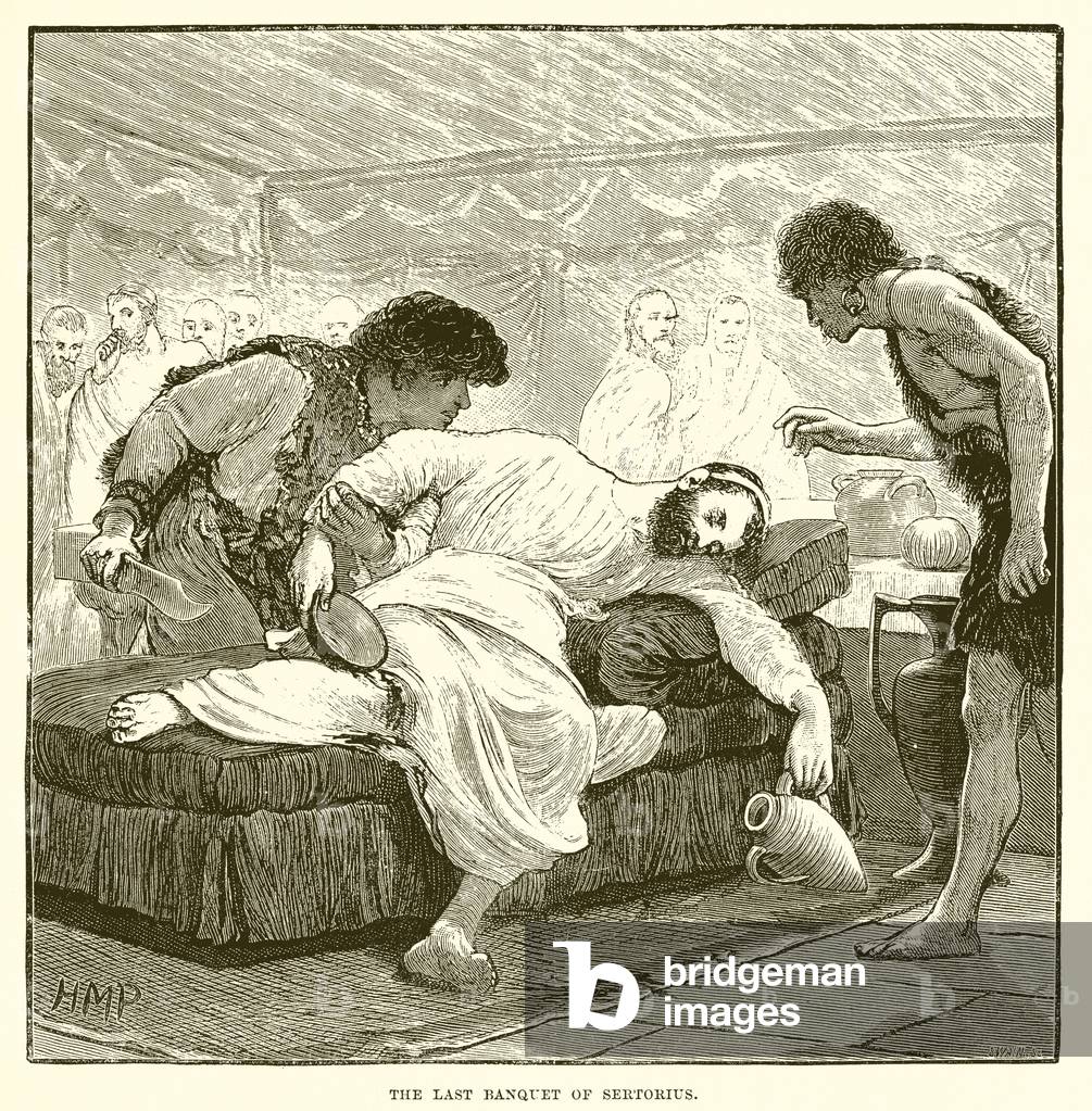 The last banquet of Sertorius (engraving)