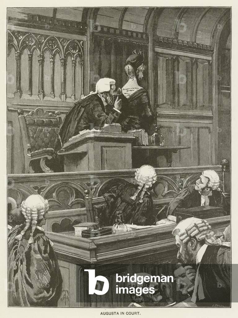 Augusta in court (engraving)