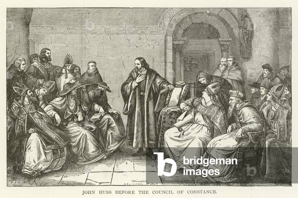 John Huss before the Council of Constance (engraving)