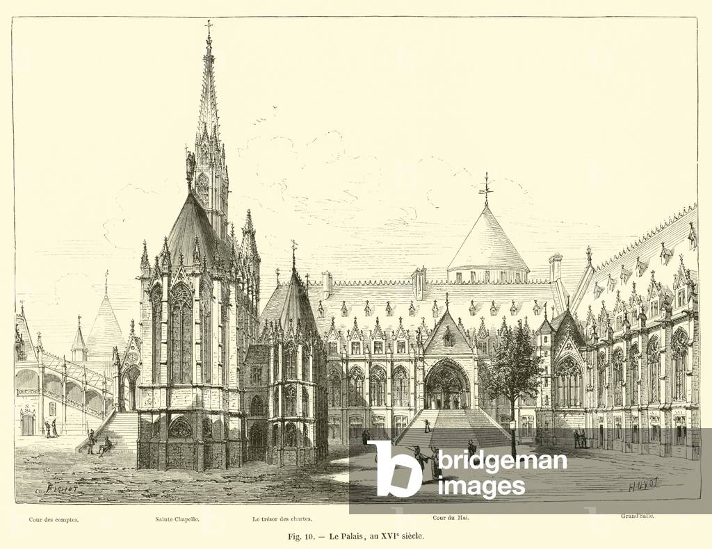 Le Palais, au XVIe siecle (engraving)