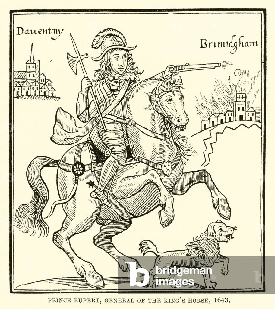 Prince Rupert, general of the king's horse, 1643 (engraving)