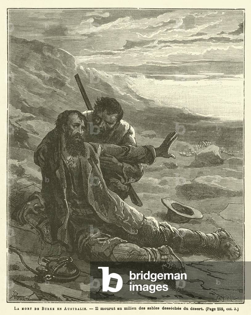 La Mort De Burke En Australie (engraving)