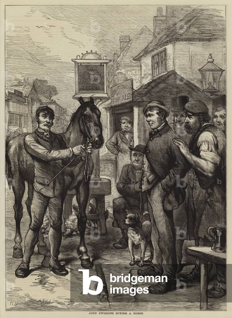 John Swiggins buying a horse (engraving)