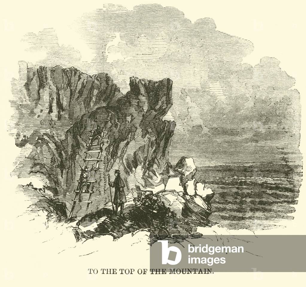 To the top of the mountain, November 1863 (engraving)