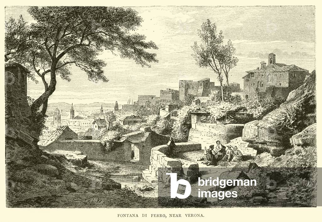 Fontana di Ferro, near Verona (engraving)