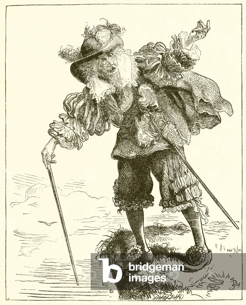 Atheist laughing at Christian and Hopeful (engraving)