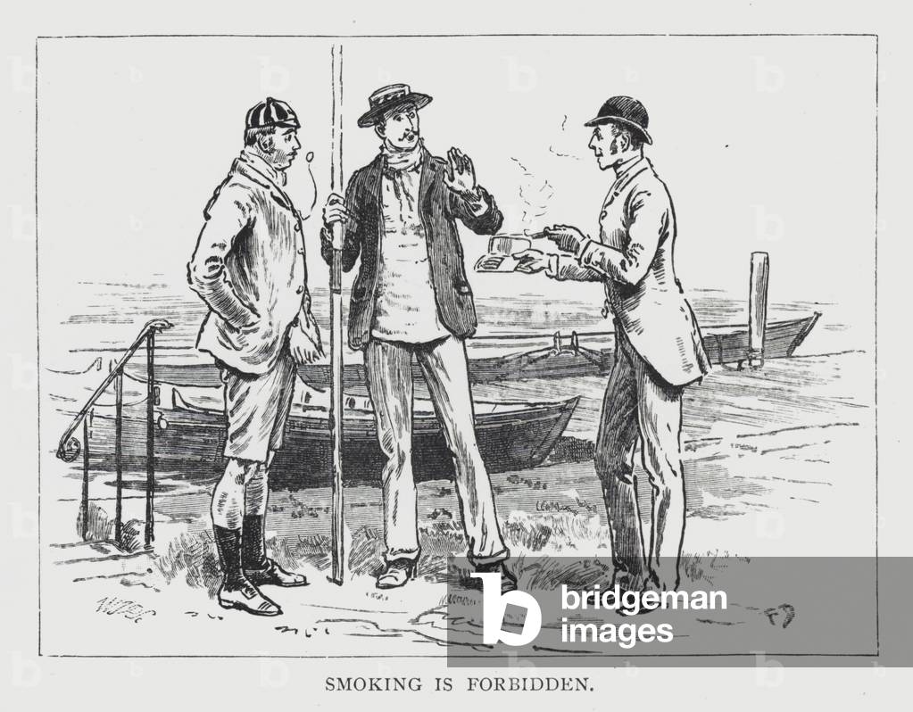 Smoking is forbidden (engraving)